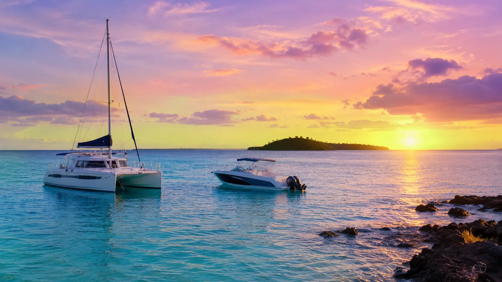 Excursions en catamaran et en vedette rapide à l'île aux Cerfs